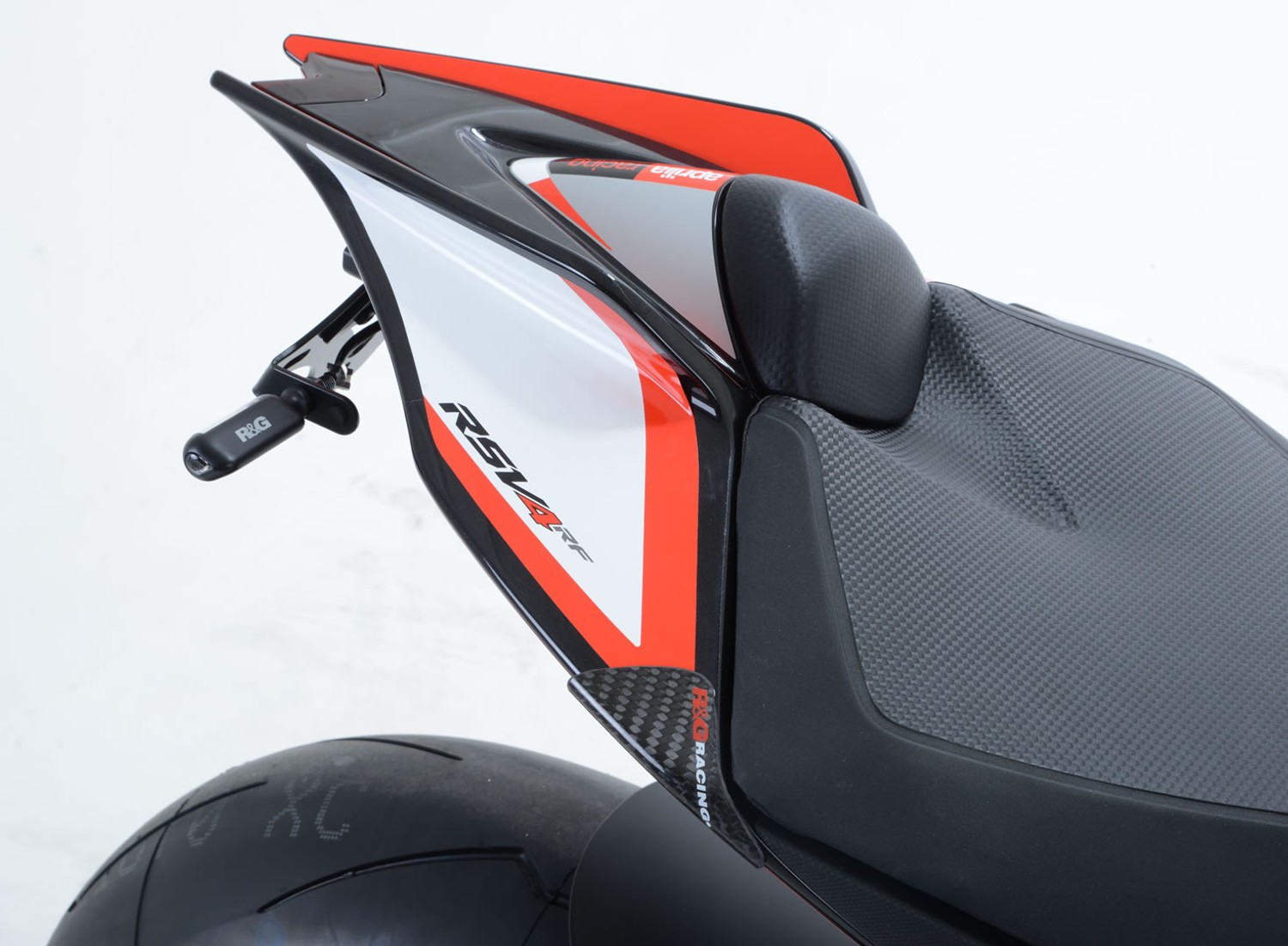 R&G Racing Tail Sliders (Gloss Finish) for the Aprilia RSV4/RR '15-'22 / RSV4 RF/RSV4 1100 Factory '19-'20 / Tuono V4 1100 RR/Factory '15-'20 R&G Racing Tail Sliders (Gloss Finish) for the Aprilia RSV4/RR '15-'22 / RSV4 RF/RSV4 1100 Factory '19-'20 / Tuono V4 1100 RR/Factory '15-'20